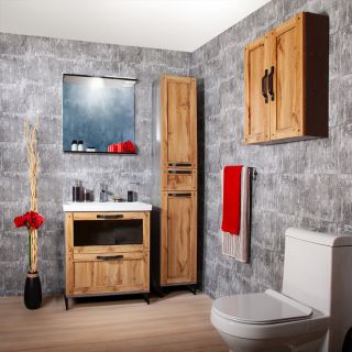 Зеркало с подсветкой Бриклаер Лофт 4627125413339 60 см метрополитен грей